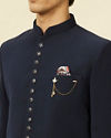 alt message - Manyavar Men Dark Sapphire Blue Classic Jodhpuri Suit image number 1